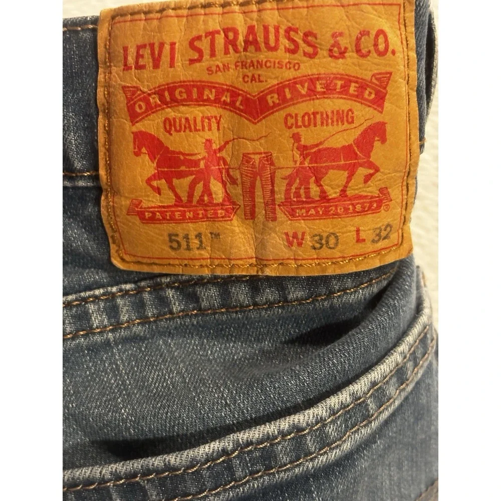 Levis 511 Jeans Mens *30x32 (actual 30x30) Straight Leg‎ Work Denim Blue
